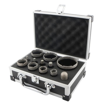 12pcs M14 Dry Vacuum Brazed Diamond Hole Saw  Black Box (Set E)