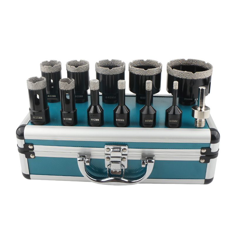 12pcs M14 Dry Vacuum Brazed Diamond Hole Saw Blue Box(Set C)