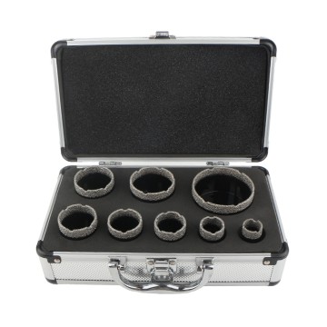 8pcs M14 Dry Vacuum Brazed Diamond Hole Saw (Set A）