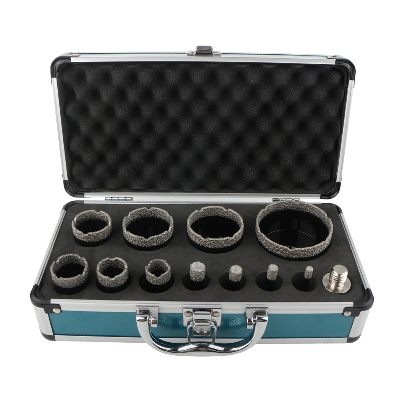 12pcs M14 Dry Vacuum Brazed Diamond Hole Saw Blue Box(Set C)