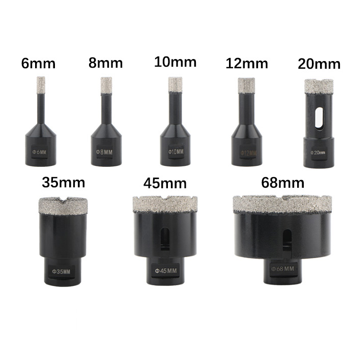 8pcs M14 Dry Vacuum Brazed Diamond Hole Saw (Set B)
