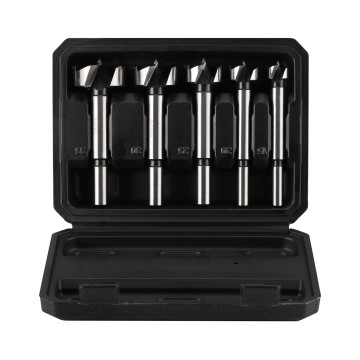 5PCS High Quality Round Shank Carbon Steel Wood Boring Forstner Drill Bits Tool for Wood Working