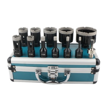 12pcs M14 Dry Vacuum Brazed Diamond Hole Saw Blue Box（Set C）