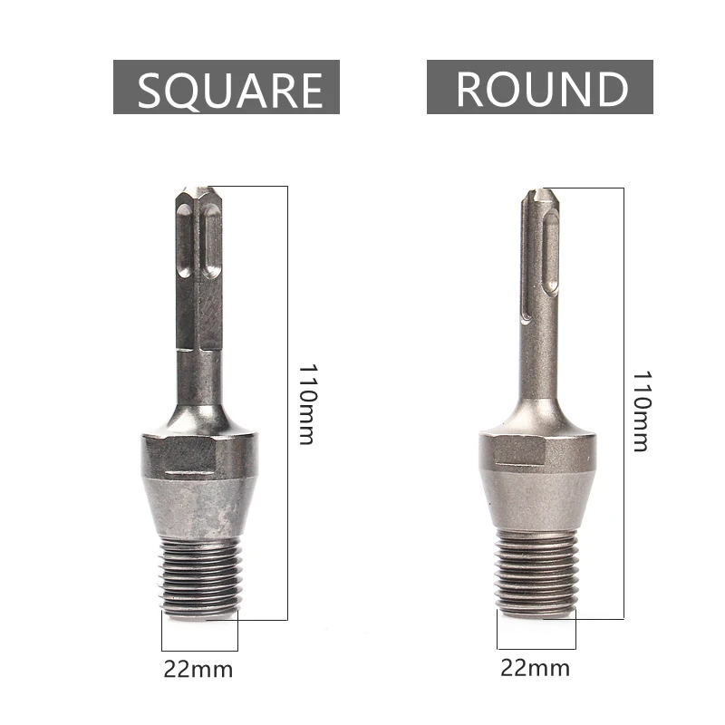 High Quality SDS Plus Arbor Adapter Hammer M22 Diamond Core Drill Bit Accessories Square/Round Shank