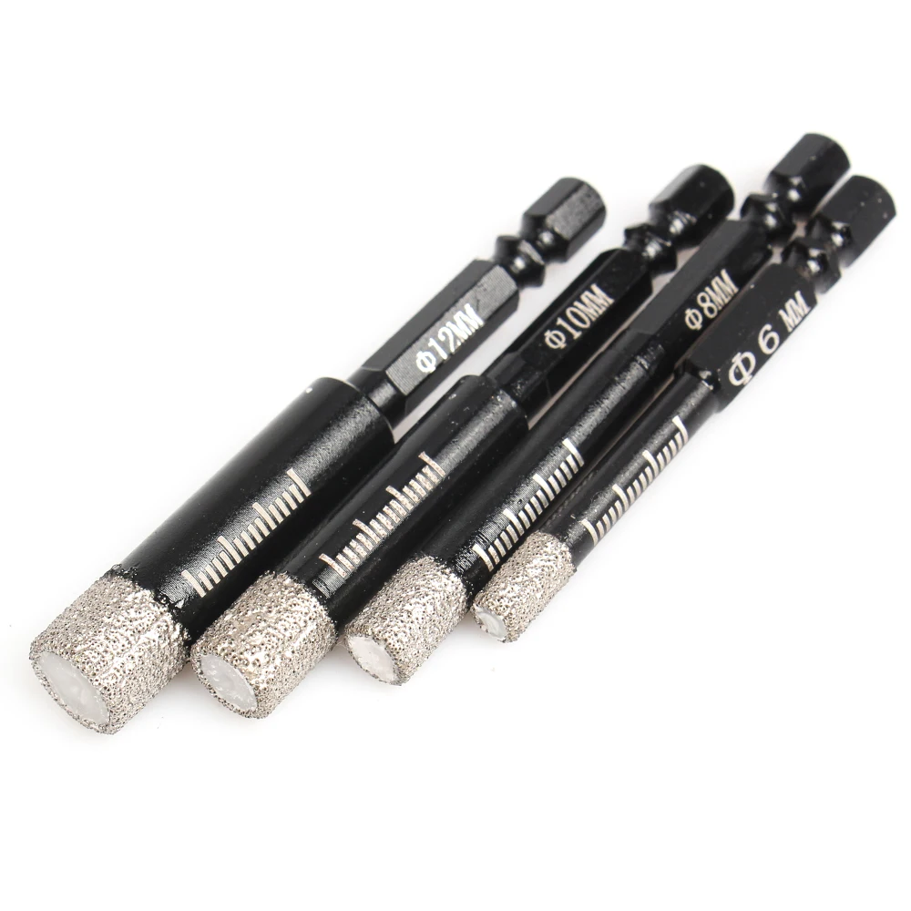 5mm-16mm Hex Handle Vacuum Brazed Diamond Glass Dry Drill Bits Hole Saw Cutter for Granite Marble Ceramic Tile Glass