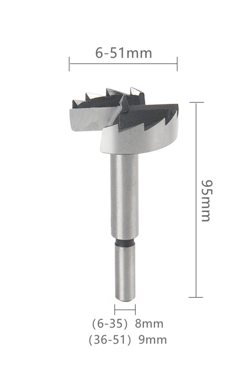High Carbon 6mm-85mm Steel Forstner Drill Bit Woodworking Multi-Tooth Hole Saw
